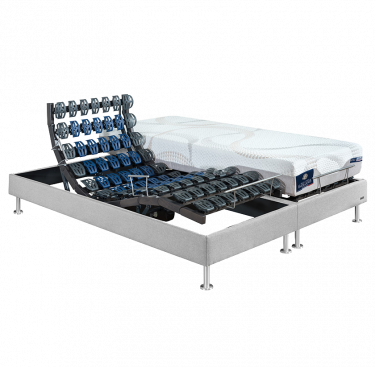 Ensemble relaxation tapissier 2 moteurs Felicity + matelas mémoire de forme Kinéo